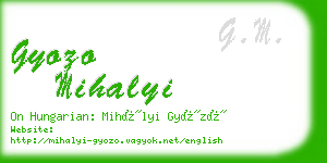 gyozo mihalyi business card